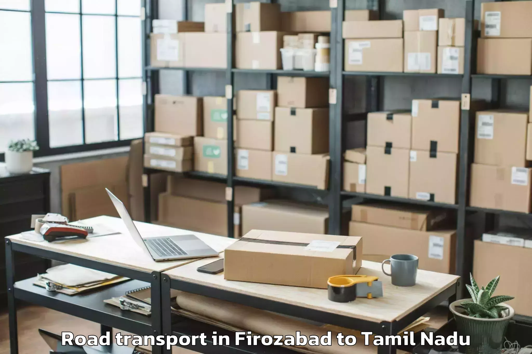 Reliable Firozabad to Vettavalam Road Transport